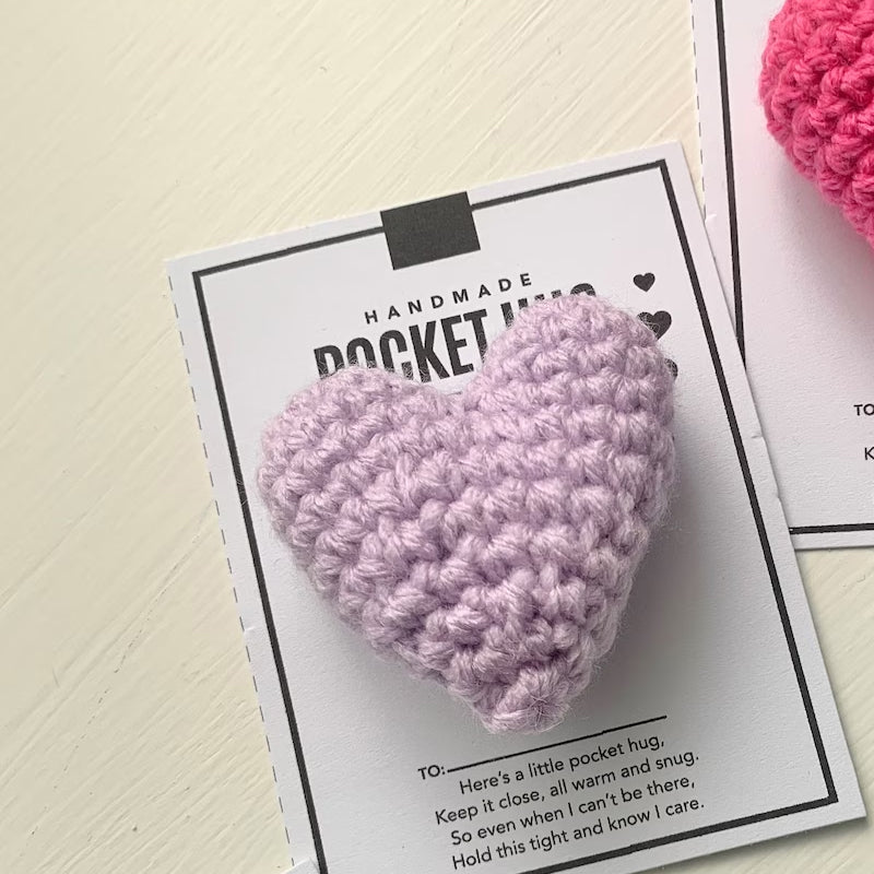 Handmade Crochet Heart Shaped Bag