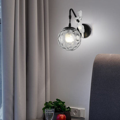 Classic Coastal 1-Light Glass Wall Lamp