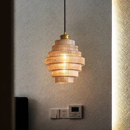 Vintage Hanging Glass Pendant Light