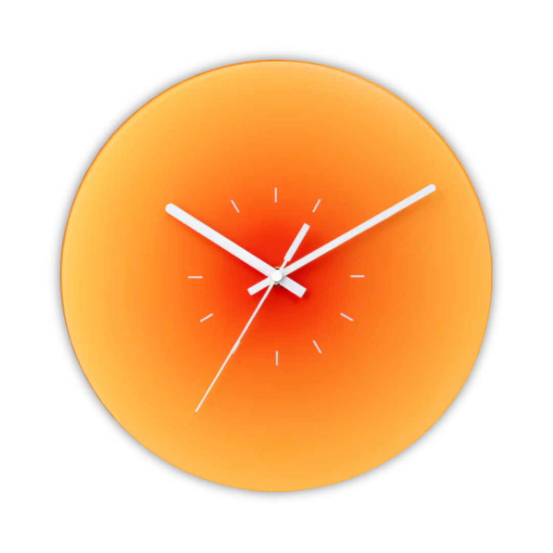 Stylish Round Glass Wall Clock - Fesara