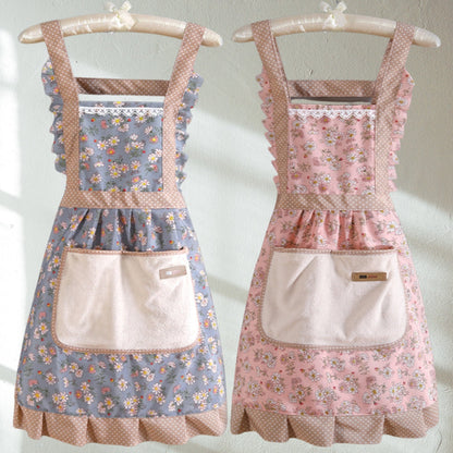 Classic Kitchen Apron Beautiful Floral Pattern - Fesara