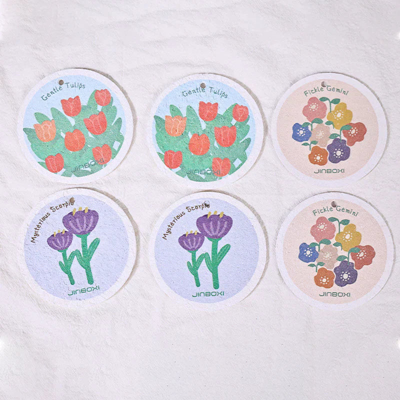 Colorful Floral Print Cotton Kitchen Towel - Fesara