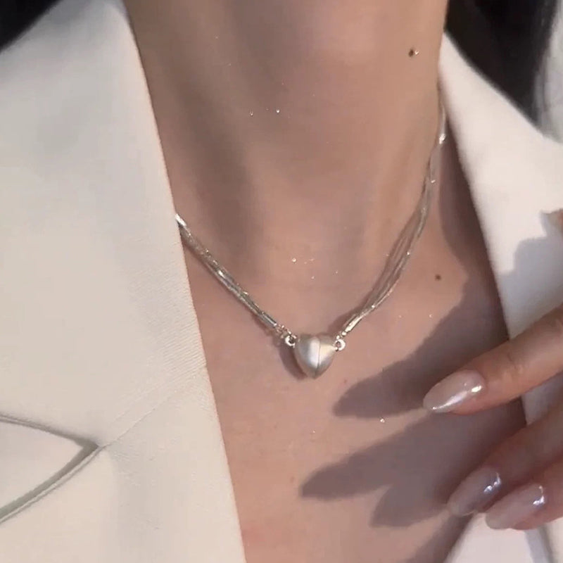 Lovely Magnetic Heart Necklace Pendant