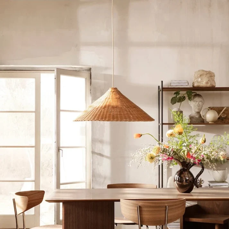 Natural Bamboo LED Hanging Light
