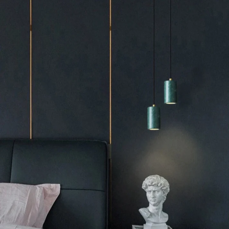 Simple Marble Hanging LED Light