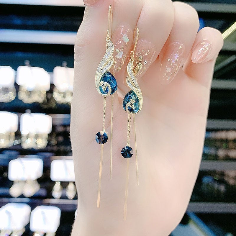 Colorful Bird Drop Earrings - Fesara