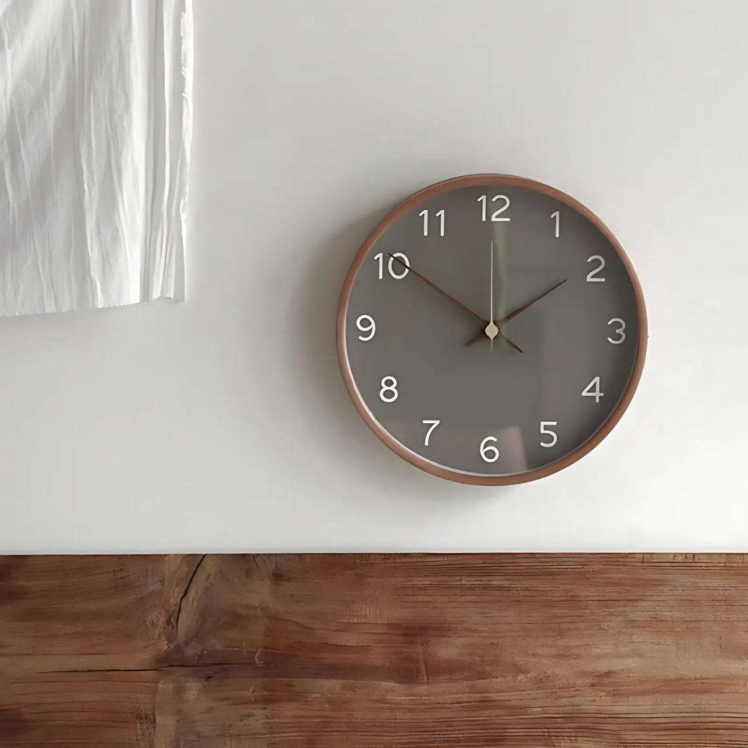 Rustic Wood Large Wall Clock - Fesara