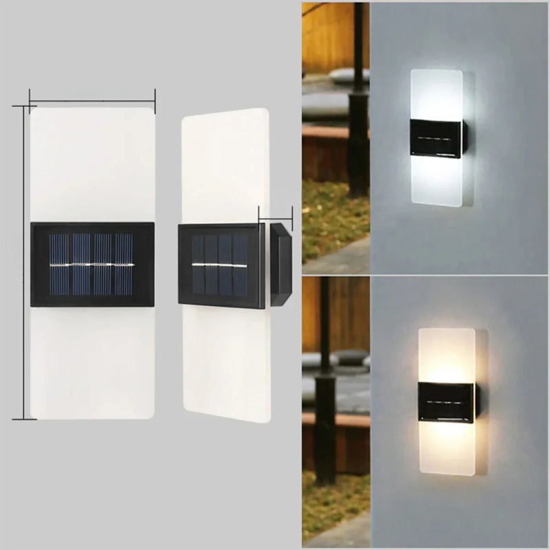 Solar Garden Lights - Modern Weather-Resistant Outdoor Wall Lamp-2
