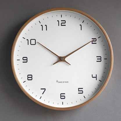 Simple Wooden Wall Clock - Modern Minimalist Design