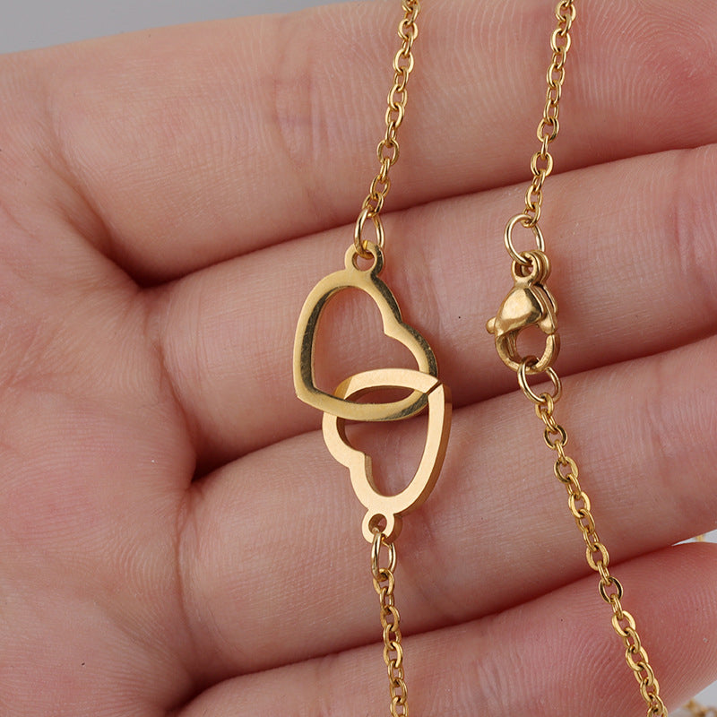 Lovely Heart Pendant Necklace with Rotating Rose Box