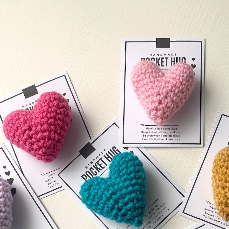 Handmade Crochet Heart Shaped Bag