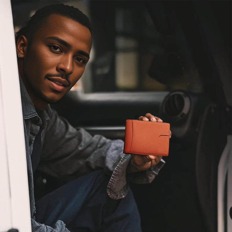 Authentic Leather RFID Blocking Card Wallet