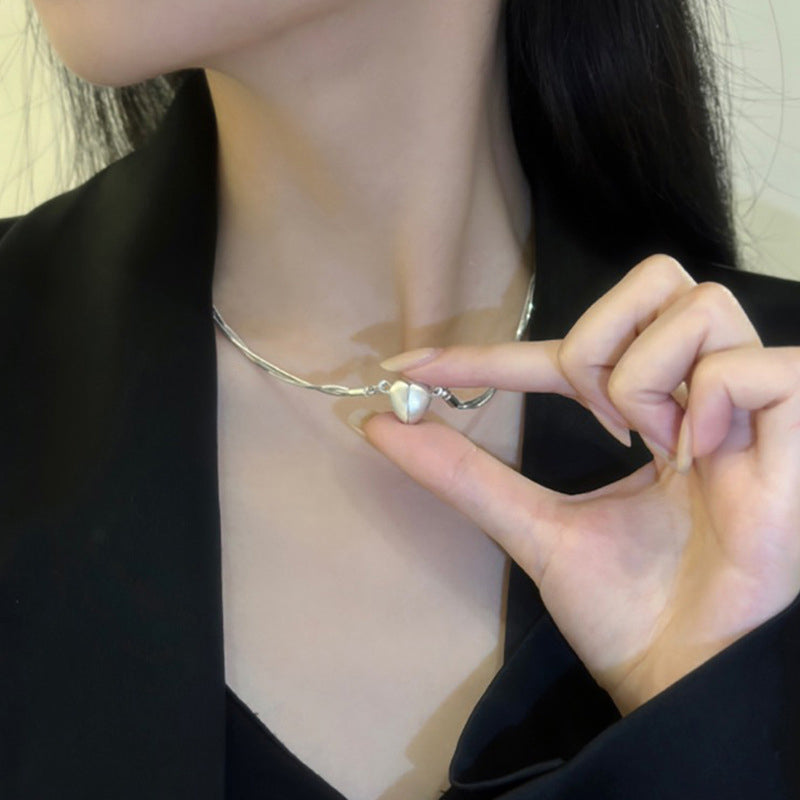 Lovely Magnetic Heart Necklace Pendant