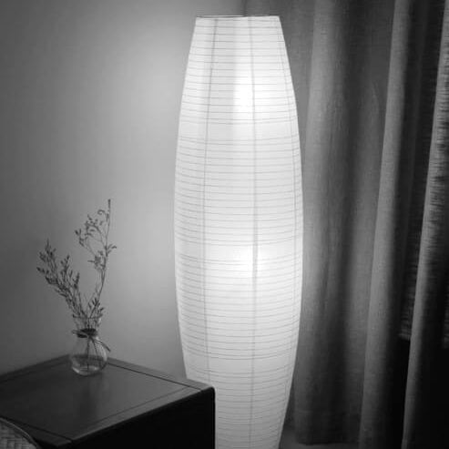 Tall Slim Paper Shade 2-Light Floor Lamp