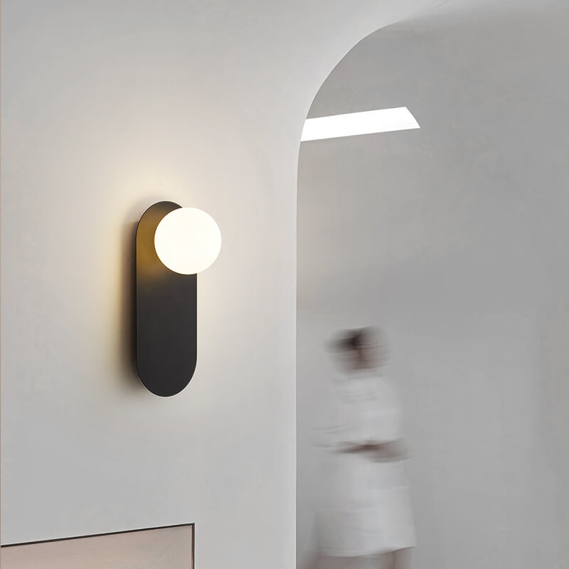 Simple Elegant Glass Wall Sconce Light