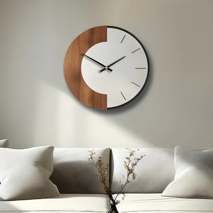 Big Solid Wood Wall Clock | Quiet Contemporary Home Decor