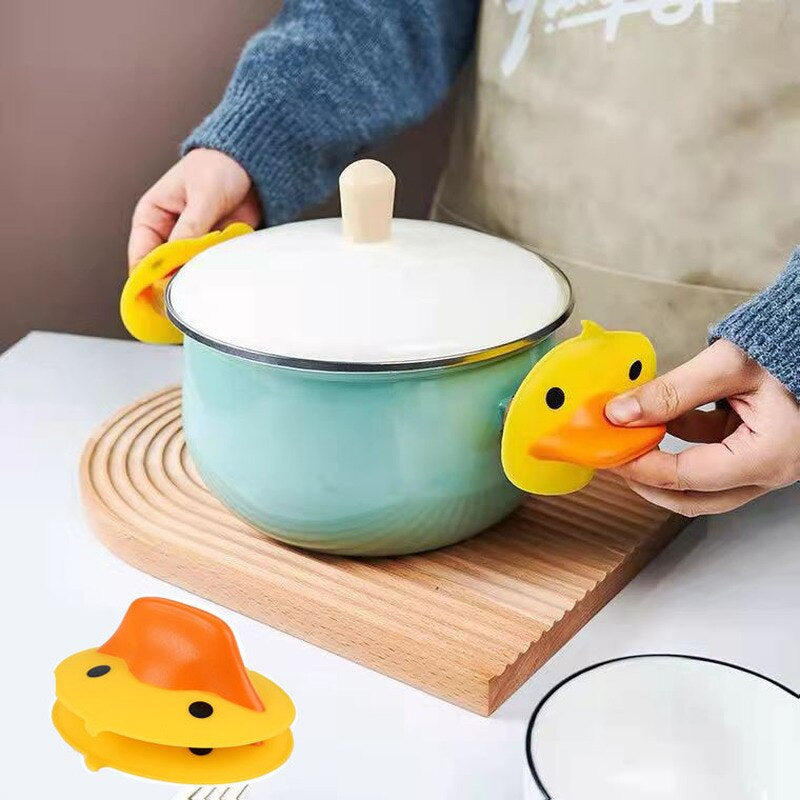 Bright Yellow Quack Duck Oven Mitts - Fesara