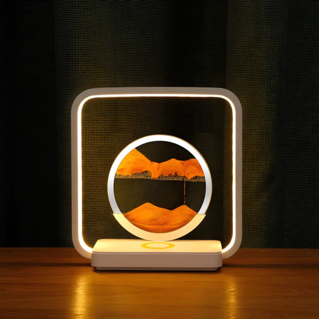 Colorful 3D LED Table Lamp with Moving Sand