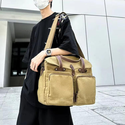 Classic | Big Canvas Cross Body Travel Messenger Bag