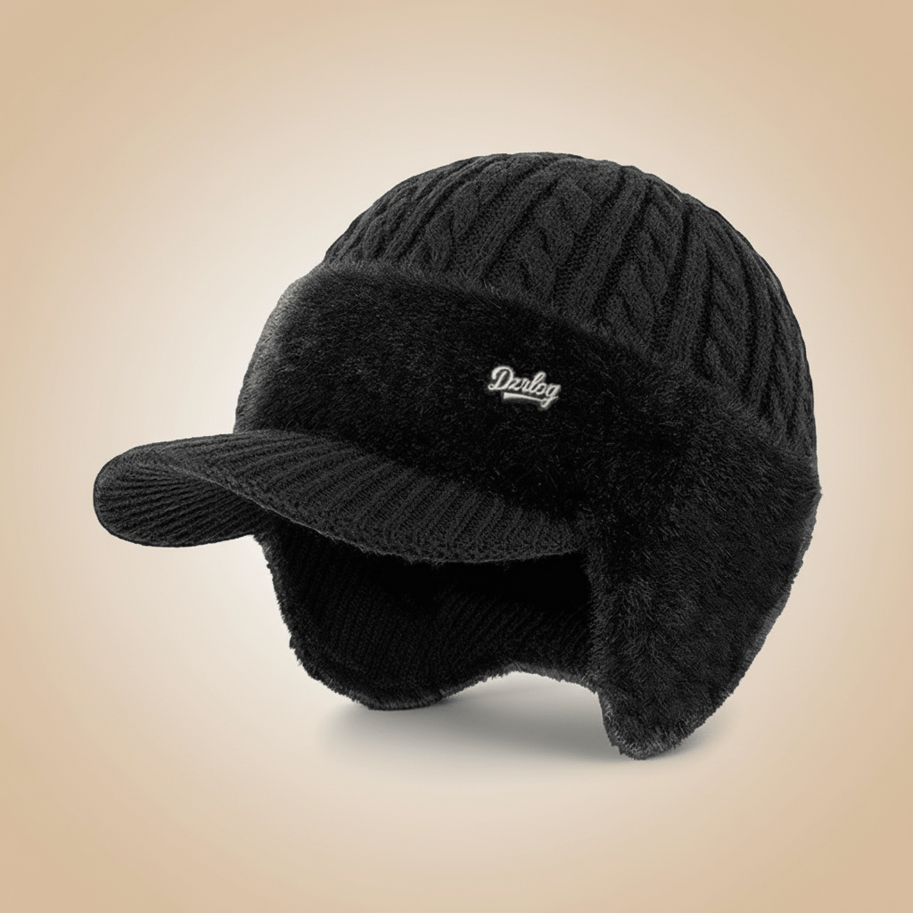 Warm Insulated Beanie Hat for Cold Weather