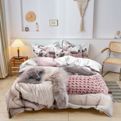 Cat Theme Comforter Set - Fesara
