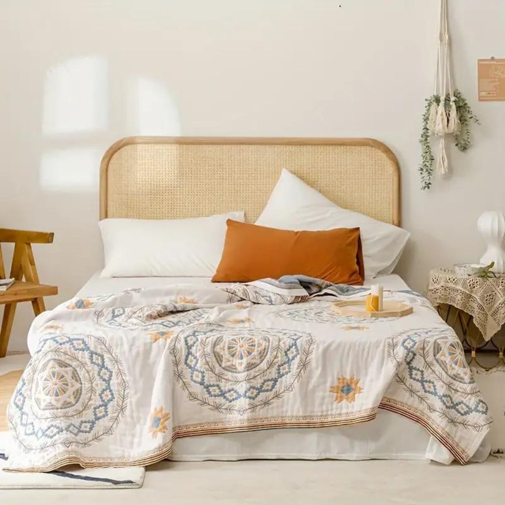 Colorful Floral Soft Throw Blanket - Fesara