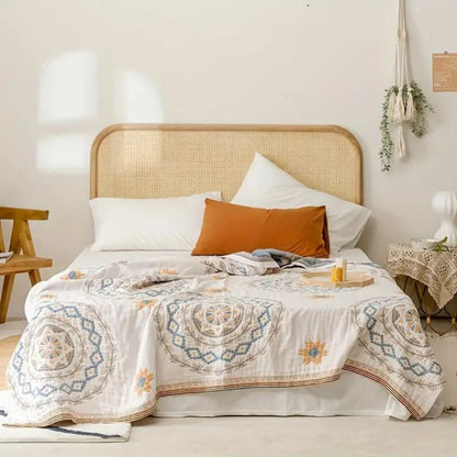 Colorful Floral Soft Throw Blanket - Fesara