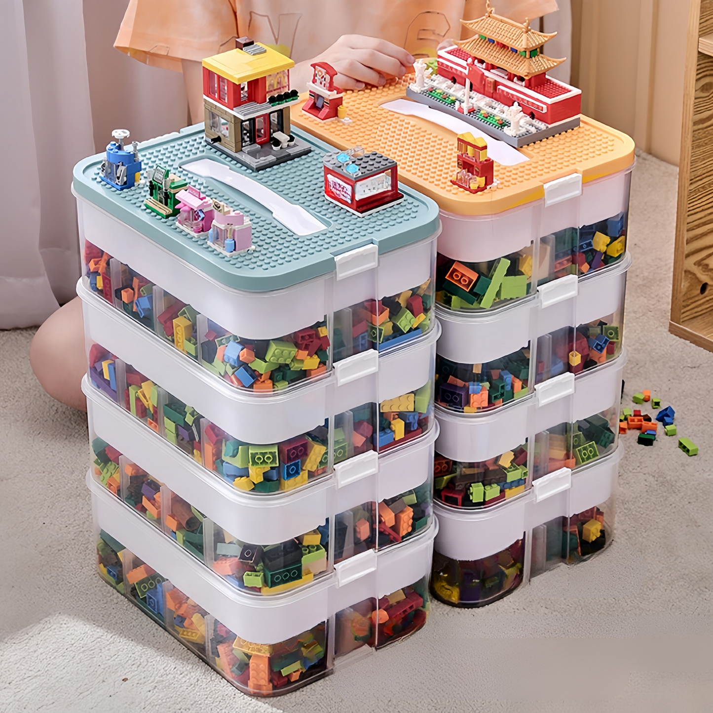Collapsible Plastic Storage Bin with Lid