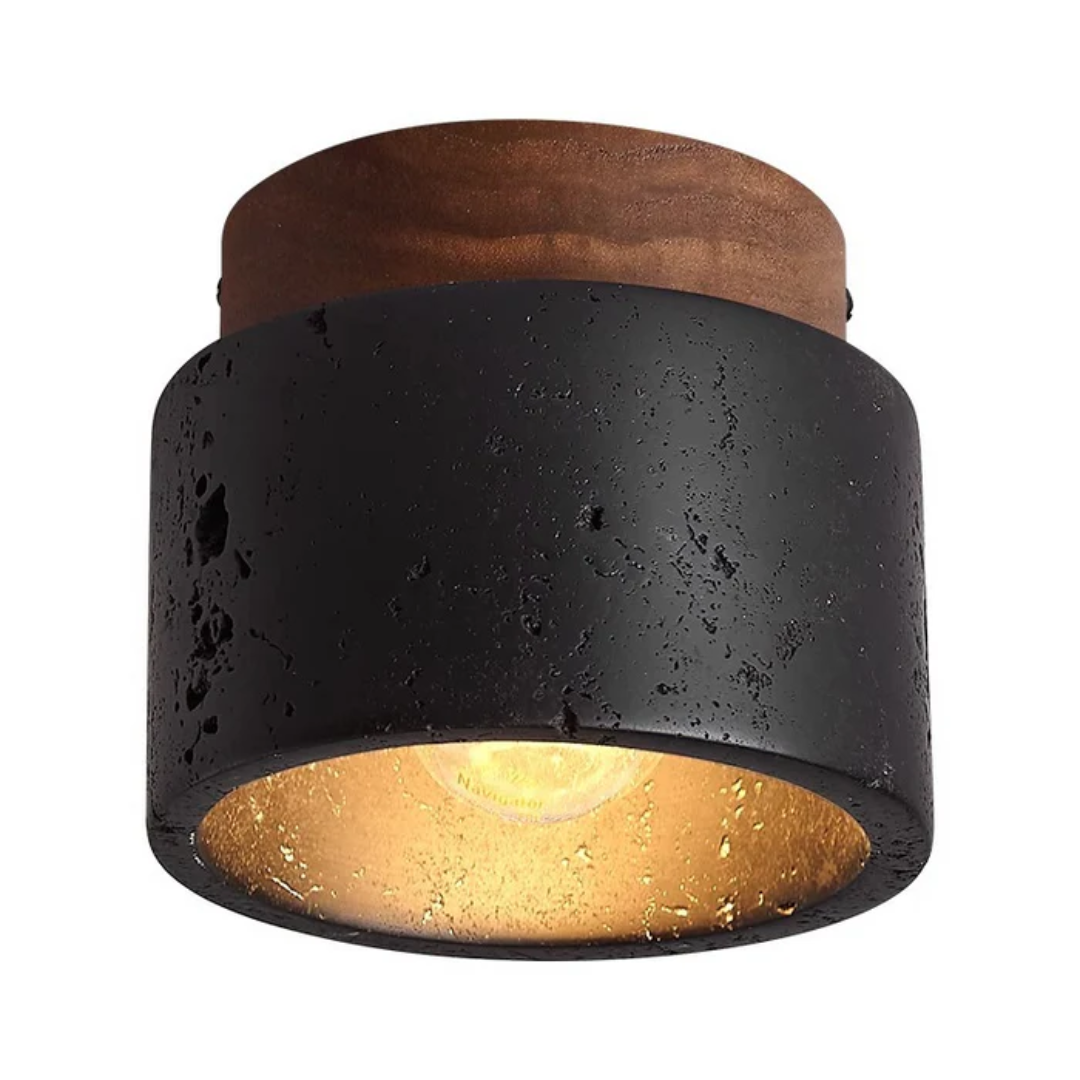 Rustic Stone Effect Ceiling Light