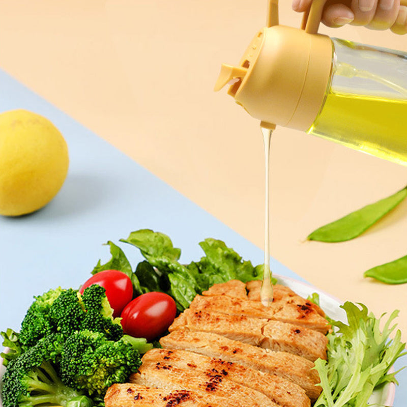 Versatile 2-in-1 Oil Spray Bottle