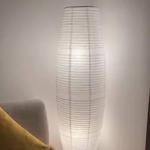 Tall Slim Paper Shade 2-Light Floor Lamp