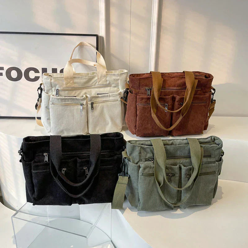 Classic Cotton Tote Bag - Large Capacity Everyday Shoulder Bag - Fesara