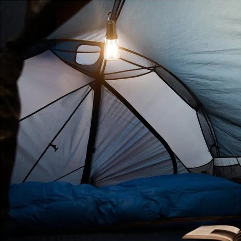 Vintage Portable LED Camp Lamp with USB Charger