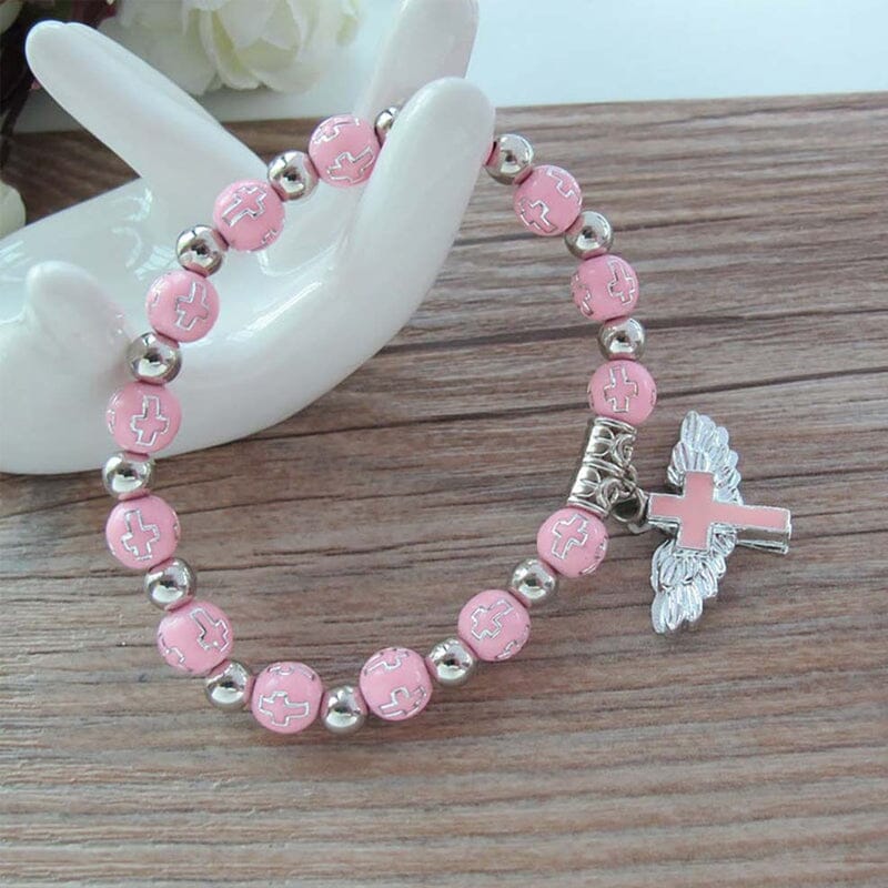 Guardian Angel Wing Cross Necklace Bracelet