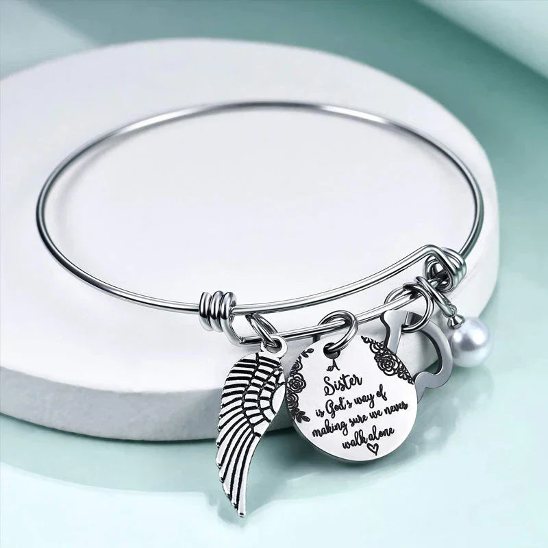 Inspirational Sister Quote Bangle