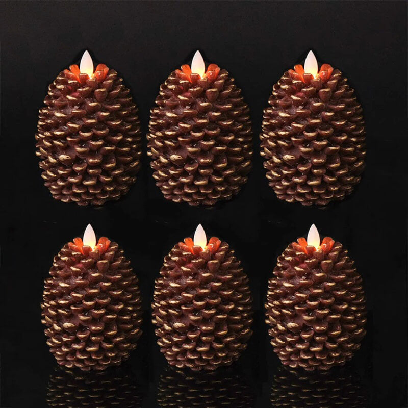 Rustic Forest LED Candle Set