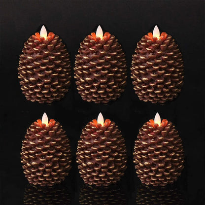 Rustic Forest LED Candle Set