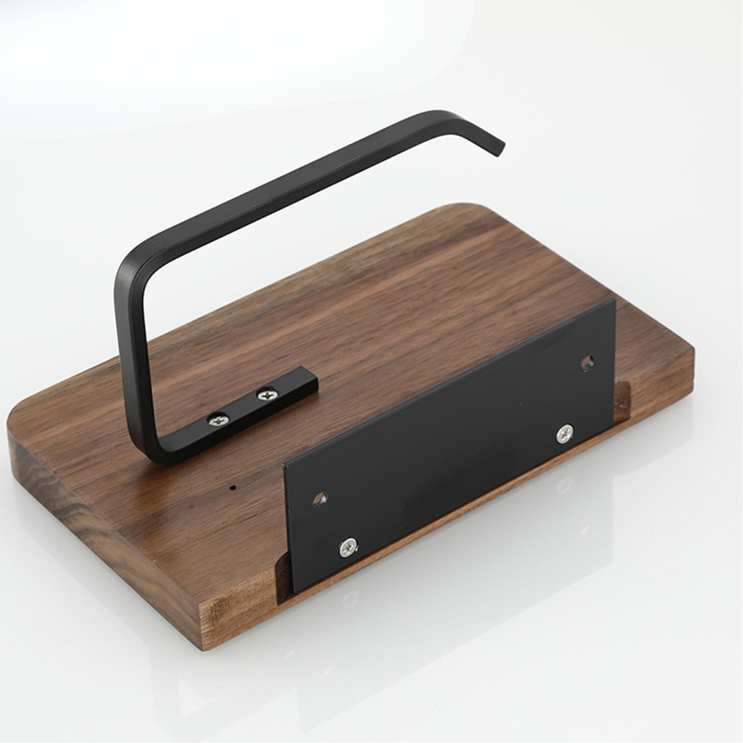 Luxury Bathroom Paper Holder in Wood and Metal