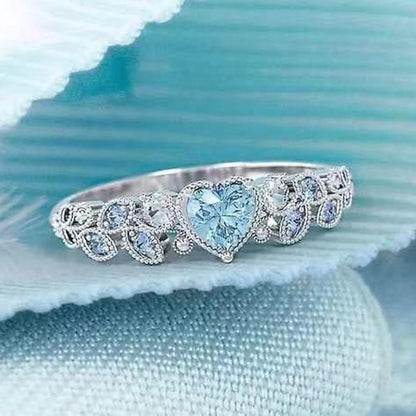 Trendy Heart Shaped Diamond Engagement Ring - Fesara