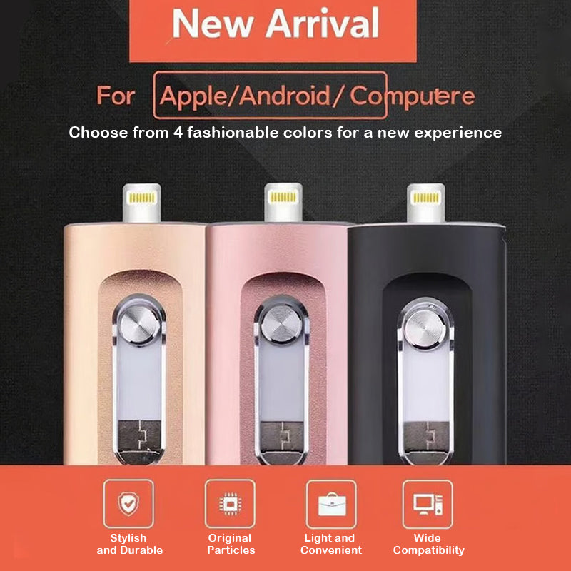 Portable 3 in 1 USB Flash Drive for Phone and PC - Fesara