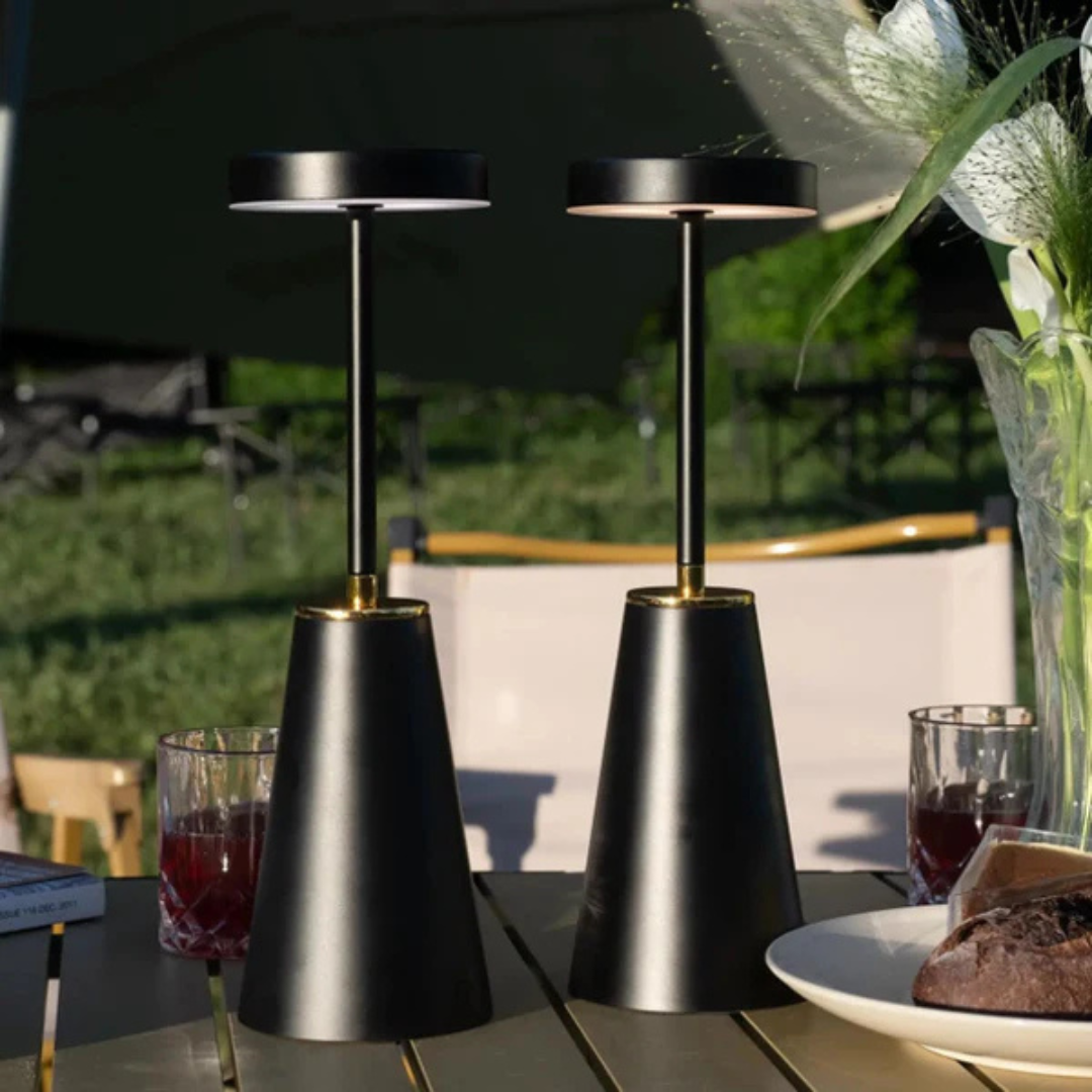 Contemporary Metal Cone Portable Desk Lamp
