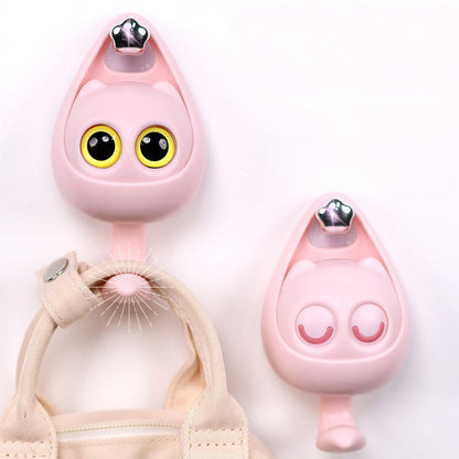 Adorable Smiling Cat Wall Hooks