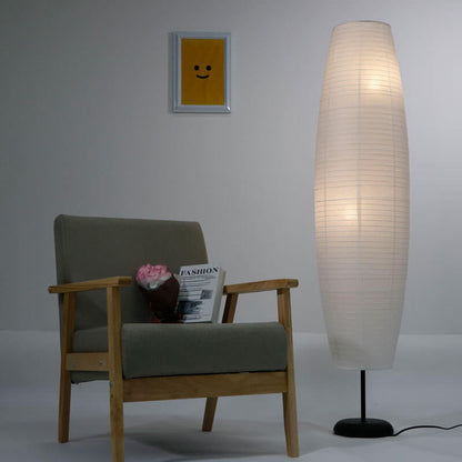 Tall Slim Paper Shade 2-Light Floor Lamp