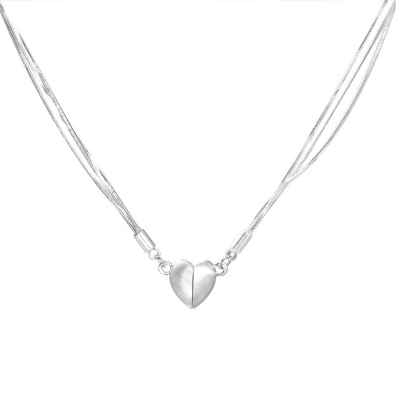 Lovely Magnetic Heart Necklace Pendant