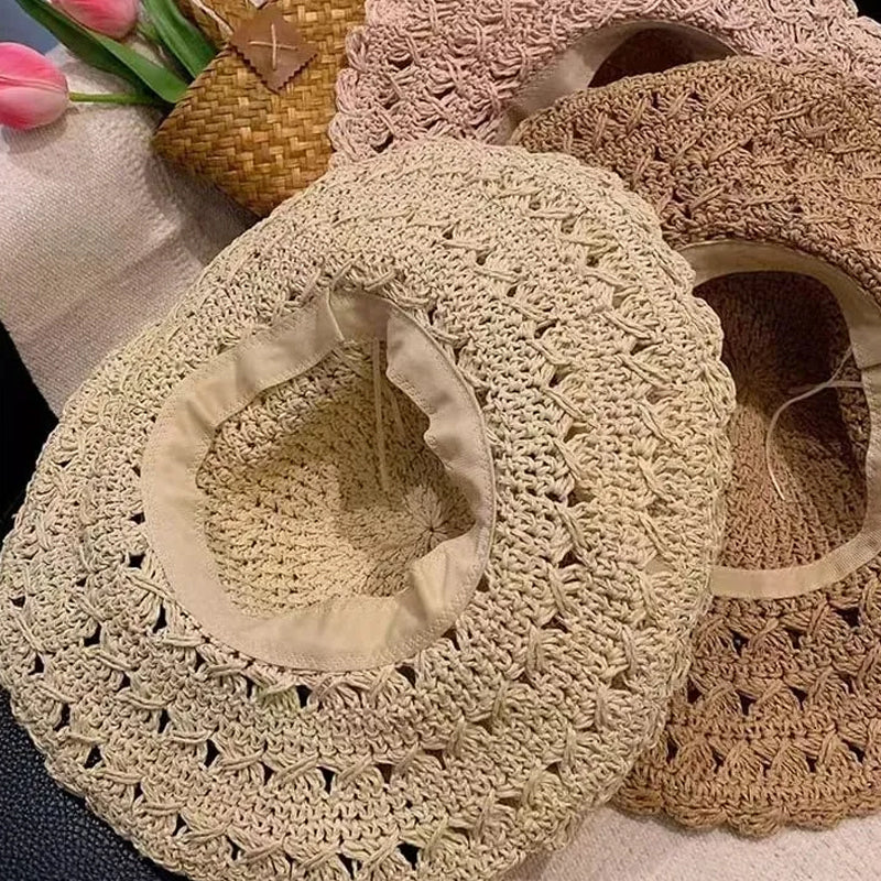 Fesara | Chic Summer Raffia Hat with Floral Trim