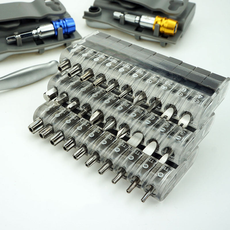 Compact Mixed Screwdriver Set with Phillips and Flathead