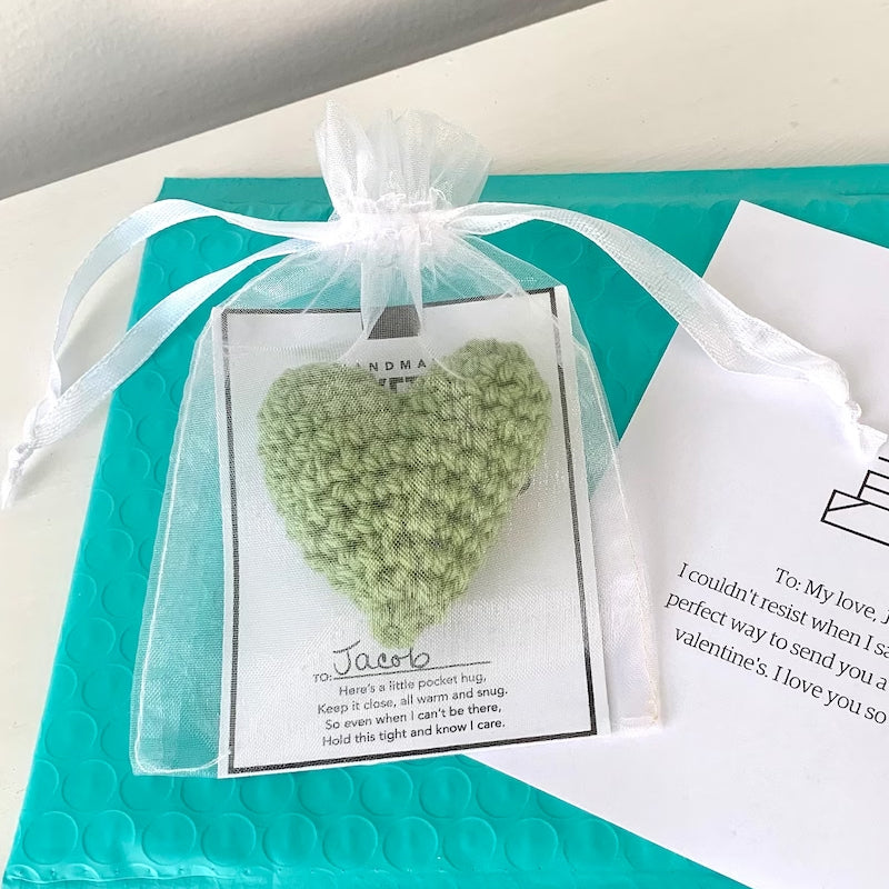 Handmade Crochet Heart Shaped Bag