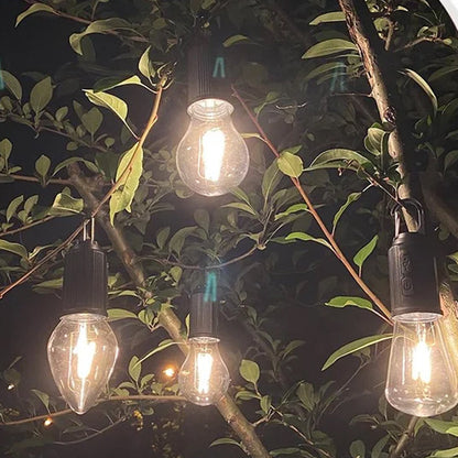 Vintage Portable LED Camp Lamp with USB Charger