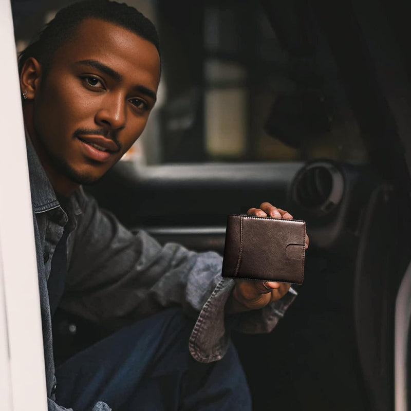 Authentic Leather RFID Blocking Card Wallet