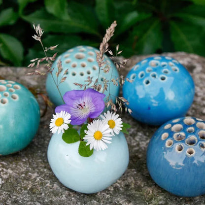Unique Handmade Perforated Stone Vase Table Decor